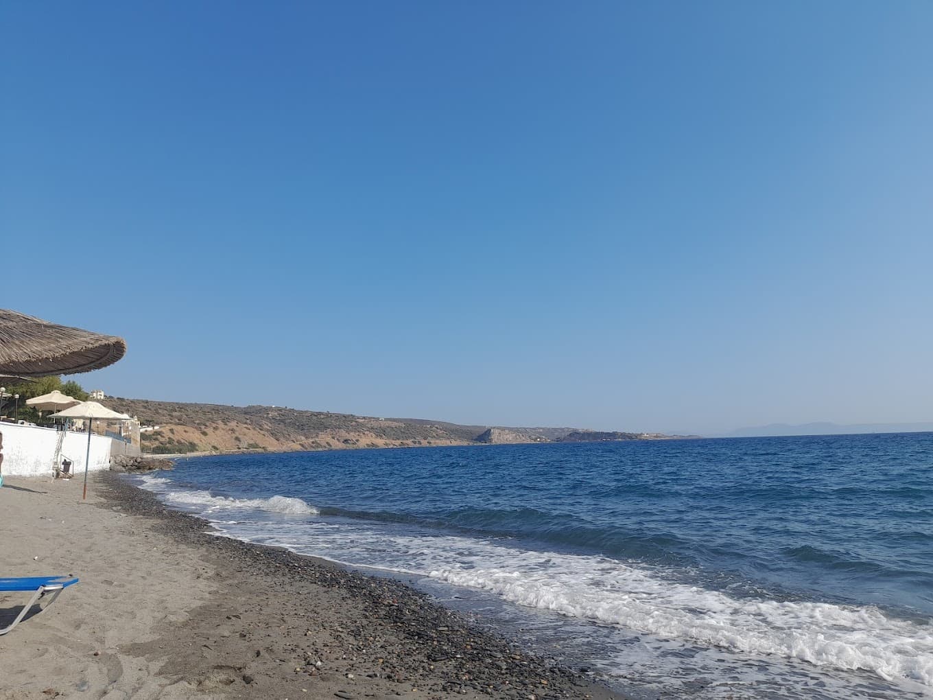 Neapoli beach view near local cafe