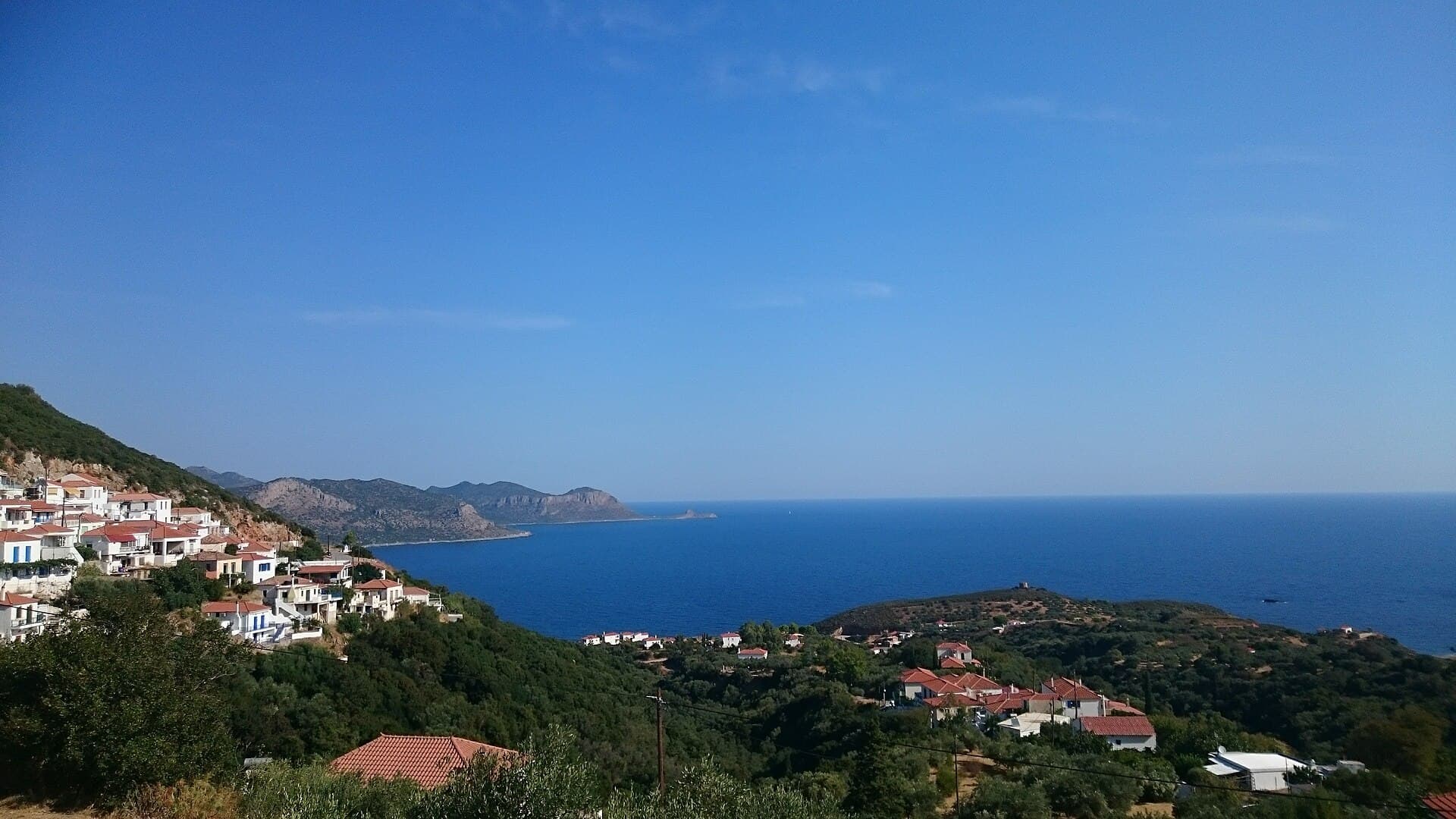 View of Velanidia village on the hillside