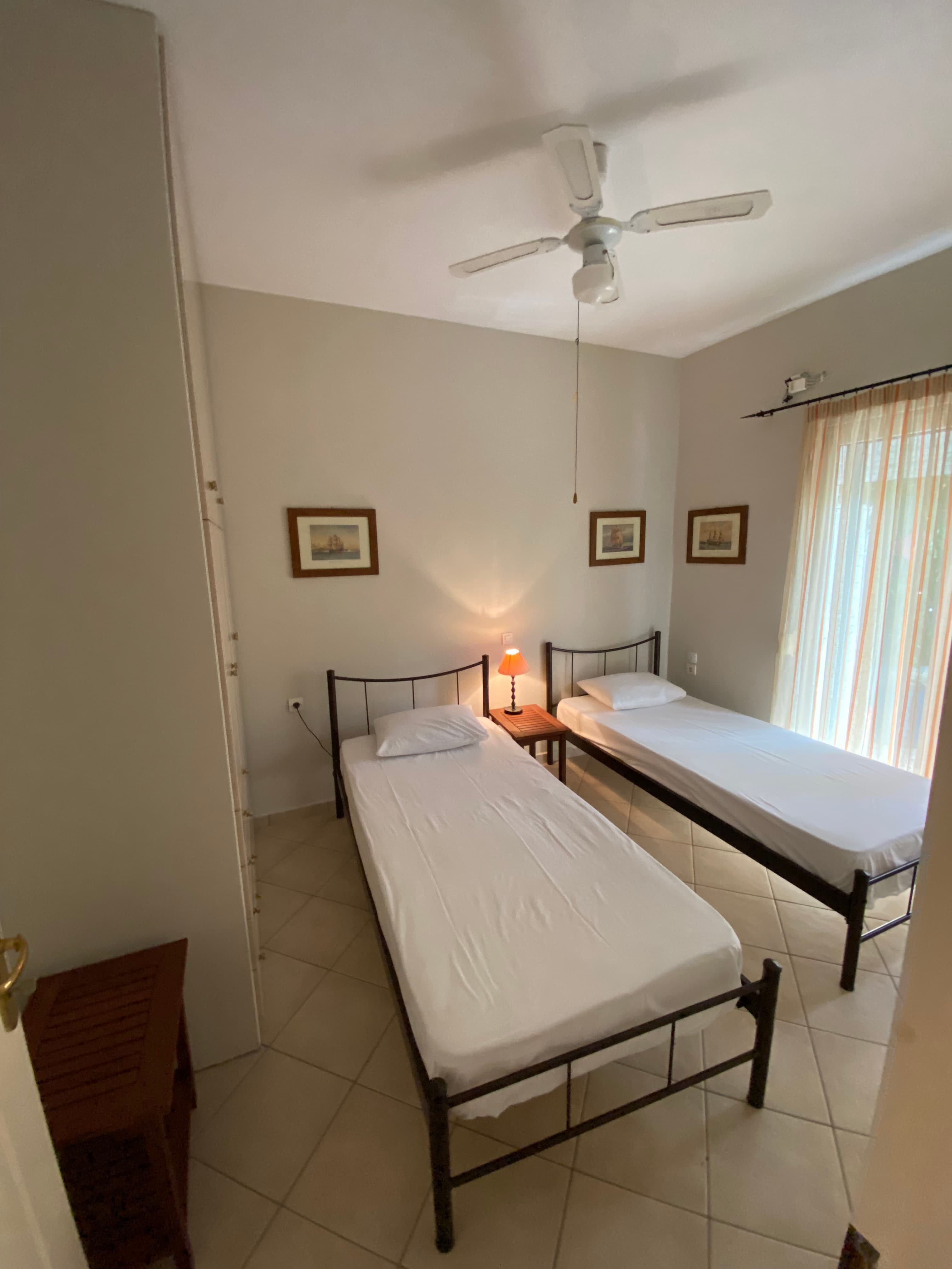 Bright Bedroom with Wall Art