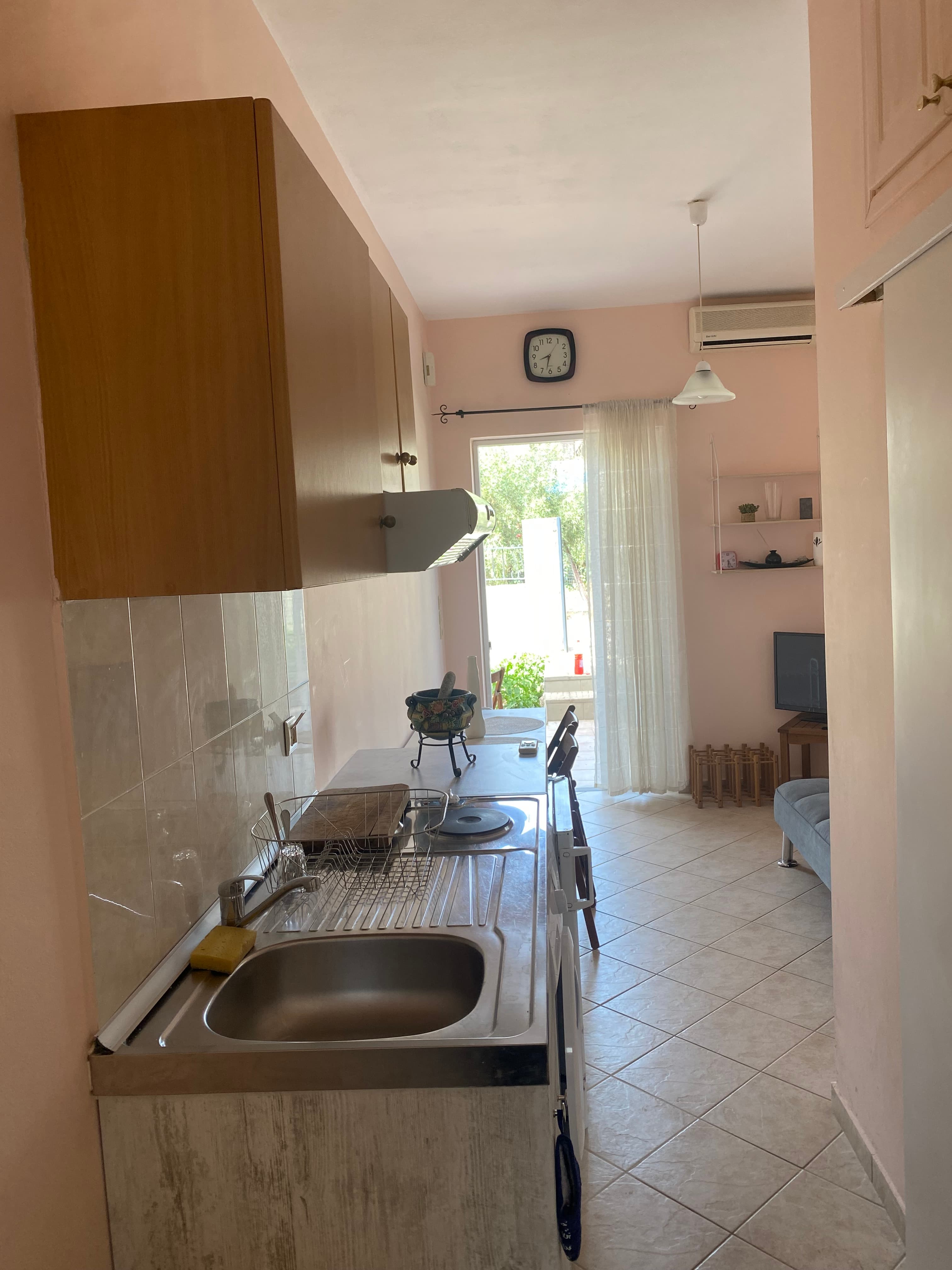 Kitchen with Side View and Dining Table